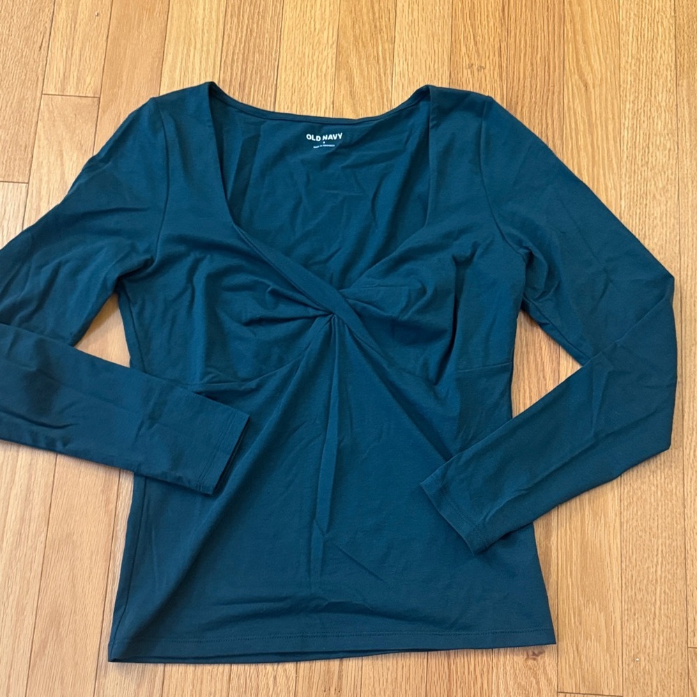 Old Navy Women's Dark Green Long Sleeve Top
